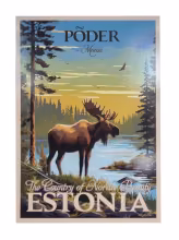 Postkaart põdraga