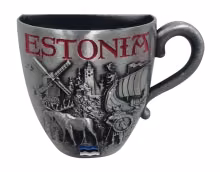 Metallist magnet kohvitass Estonia
