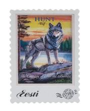 Magnet postmark Hunt