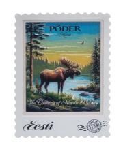 Magnet postmark Põder2